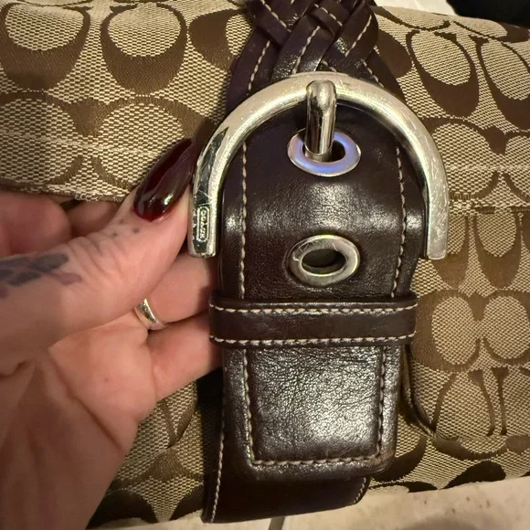 VINTAGE Coach SoHo Signature Jacquard with braided leather Women's Bag - Picture 5 of 9